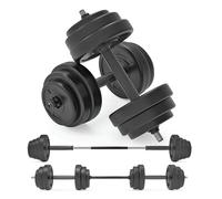 Body Revolution - Set di manubri regolabili e bilanciere per allenamento pesi, con accessori per bilanciere, 40 kg