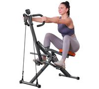 BODY RHYTHM Squat Machine for Home Gym, Squat Assist Trainer, Rowing Machine for Full Body Workout, 220 LBS Loading Capacity (Black)
