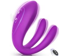 Body-Safe Waterproof Silicone 10-Vibration 2-Ended Panty, Remote for Women & Couples in Violet