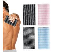 Body Scrubber - 4 Pieces Quick Dry Double Sided Bath Washcloth Shower Scrub Towel Body Washer For Men Women Travel Home Hotel Gym Leg Arm Cleaning
