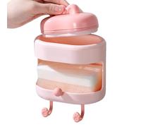 Body Scrubber, Double Sided Bath Brush, Soap Holder and Hanging Hook, Ergonomic Deep Cleansing Wash Scrubber for Skin Care Routine, Shower, Spa, Pink/Green