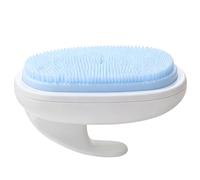 Body Scrubber - Silicone Back Wash Scrub Brush with Soap Holder