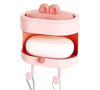 Body Scrubber - Spazzola da bagno a doppia faccia, luffa detergente con porta sapone e gancio, esfoliante per il corpo per la pulizia profonda, massaggiatori manuali del cuoio capelluto, portasapone