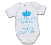 Body Se Abbasso La Testa Mi Cade La Corona Grafica Azzurra 9 Mesi Manica Lunga