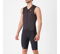 Body triathlon Castelli Free San Remo 3 Rosso Corsa senza maniche nero - XXL
