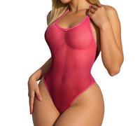 Body sexy da donna, sexy, stretto, comodo, aderente, sexy, da donna, nero, sexy, rosa intenso, S