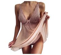 Body Sexydonna Lingerie Lingerie Sexydonna Hot Sexy Pajamas Biancheria Intima Trasparente Donne Pizzo Abito Bretelle Travestimento Sexy Hot per Donna Rosso Pink L