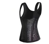 Body Shaper per le donne controllo della pancia Shapewear senza cuciture busto aperto body da donna tinta unita classico slim fit push up leggero moda cincher elegante corsetto gilet, 01 Nero, L