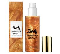 Body Shimmer, Bronze Highlighter, 1.46x1.46in Hydrating Illuminating Oil, 50ml Long Lasting Glow, Lightweight Formula for Festival, Vacation, Parties, Concert, Travel, Carnival