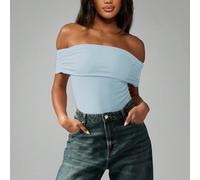 Body smanicato scollato alla bardot con design a risvolto, body estivo per serate ed eventi, elegante abbigliamento da donna alla moda in un solo pezzo L,M,S,XL,XS,XXL,XXS,XXXL,XXXXLColore unicoTessut