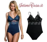 Body Spalla stretta Donna Cotone e Merletto Jadea Sottogiacca Lingerie