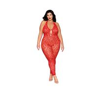 Body Stocking In Strass DMND - Taglia Regina - Poinsettia