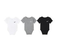 Body Swoosh Nike (confezione da 3) - Bebè (0-9 mesi) - Nero 9-12M