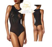 Body Tattoo String Body Di Wolford S Piccolo Nero Trasparente Fiori