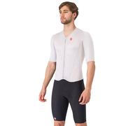 Body triathlon Castelli Free San Remo 3 Rosso Corsa manica corta bianco - L