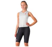 Body triathlon Castelli Free San Remo 3 Rosso Corsa senza maniche bianco donna - L