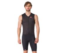 Body triathlon Castelli Free San Remo 3 Rosso Corsa senza maniche nero - XXL