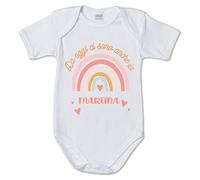 Body tutina per neonata con stampa "da oggi ci sono anche io" personalizzata con nome bimba - idea regalo nascita - sorpresa per nascita - tutina 100% cotone e made in italy (3 mesi)