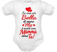 body tutine neonato neonata per bimbi belli come mamma e Papà in manica lunga e corta (Body mezza manica, 6-9 mesi)