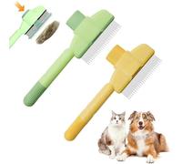 BODYA 2 pettini autopulenti per pulci, spazzola per rimuovere le pulci per cani, gatti, conigli, animali domestici