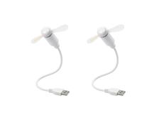 BODYA 2 ventole mini USB a LED con display in tempo reale, ventole di raffreddamento per casa, ufficio, PC portatile