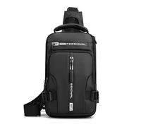 Bodybite ONNBAG Borsa a Tracolla Impermeabile Antifurto, Borsa a Tracolla Uomo, Borsello Uomo Tracolla, Borsa Uomo Tracolla con Porta USB, Marsupio Uomo Tracolla, Grande Capacità (Nero)
