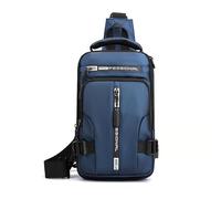 Bodybite ONNBAG Borsa a Tracolla Impermeabile Antifurto, Borsa a Tracolla Uomo, Borsello Uomo Tracolla, Borsa Uomo Tracolla con Porta USB, Marsupio Uomo Tracolla, Grande Capacità (Blu)