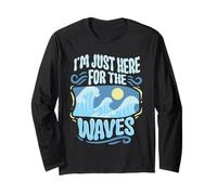 Bodyboard Bodyboarder Just Here for The Waves Maglia a Manica