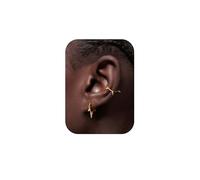 BodyBonita 16G Piercing al Setto con Punte - Acciaio Chirurgico 316L Septum Piercing Nostril Helix Orecchino Trago Piercing Naso Cerchio Cartilagine Daith Piercing Naso Anello Oro 10mm Stile Uno