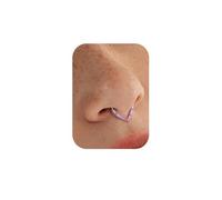 BodyBonita Rosa Opale 16G Lacrima Septum Piercing Gioielleria - Acciaio Chirurgico 316L Anello Setto Incernierato Anelli Naso Cerchi Clicker Conch Helix Piercing Gioiello Daith Orecchino Argento 8 mm