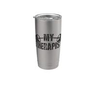 Bodybuilder Che Dice Barbell Bodybuilding Il Mio Terapeuta Bicchiere termico in acciaio inox doppia parete