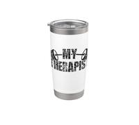 Bodybuilder Che Dice Barbell Bodybuilding Il Mio Terapeuta Bicchiere termico in acciaio inox doppia parete