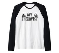 Bodybuilder Che Dice Barbell Bodybuilding Il Mio Terapeuta Maglia con Maniche Raglan