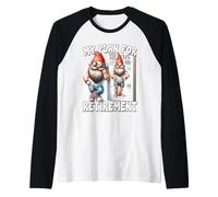 Bodybuilder Gnome Poses On The Cover Of A Fitness Magazine Maglia con Maniche Raglan