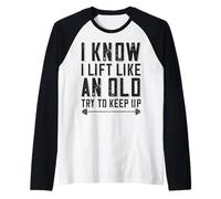Bodybuilding Barbell Dire Che So di Sollevare Come Un Maglia con Maniche Raglan
