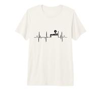 Bodybuilding Cardiogramma Bodybuilder Linea Cuore Maglietta Premium
