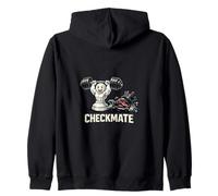 Bodybuilding Chess Piece Sollevamento Pesi King Sconfitta Felpa con Cappuccio
