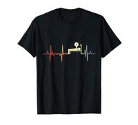 Bodybuilding Vintage Linea Cuore Bodybuilder ECG Maglietta