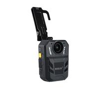 Bodycam, WA7-D Mini telecamera indossabile dal corpo della polizia HD 1296P Telecamera indossabile DVR Videoregistratore Telecamera della polizia con telecomando W/Dock di ricarica(64GB Without GPS)