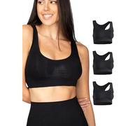 Bodyeffect - 3pz Reggiseno Sportivo Modellante Taglio Americano Senza Ferretto Extra-Comfort Art. 110590 (S/M, Nero, 3pz)