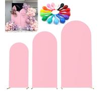 BODYGAD Coperture per Arco Nuziale (Set di 3), Supporto per Arco Nuziale su Misura in Spandex per Copertura per Fondale con Parte Superiore Rotonda per Banchetti Cerimonie per Feste di Compleanno