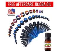 BodyJ4You 50PC Spessori Kit Orecchio Elasticizzato Aftercare Jojoba Lucida Cera