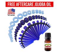 BodyJ4You 50PC Spessori Kit Orecchio Elasticizzato Aftercare Jojoba Lucida Cera