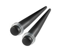 bodyjewellery Dilatatori dilatatori in silicone per orecchio, in acrilico, 2 pezzi, colore: nero, NA, na