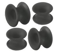 bodyjewellery Dilatatori dilatatori neri a doppia svasatura SI04 all'ingrosso per piercing all'ingrosso 4 pezzi, Silicone, na