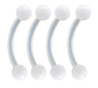 Bodyjewellery - Piercing per sopracciglio, labbro, orecchio, trago, 16 calibro 16 3/8 10 mm, in acrilico