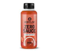 Bodylab24 Zero Sauce Ketchup al Curry 265ml, a basso contenuto calorico, solo 3-9 kcal per porzione da 15g, a basso contenuto di grassi e zuccheri, perfetta per raffinare i piatti