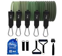 Bodylastics Set di 5 fasce di resistenza brevettate Basic Series - Colori mimetici