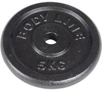 Disco in ghisa peso 5 kg e diametro 25 mm - allenamento con bilanciere - ginnast