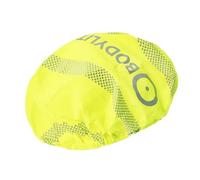 Bodylite, parapioggia impermeabile per casco da ciclismo, con strisce riflettenti, elastico regolabile per una vestibilità sicura, impermeabile, ad alta visibilità, traspirante e resistente, giallo